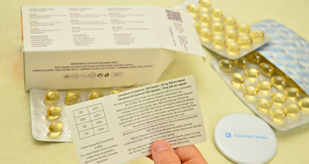 Cannadoca Vollspektrum CBD Kapsel im akuellen Verbrauchertest