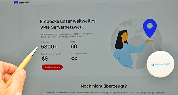 NordVPN VPN in der neuesten Teststrecke