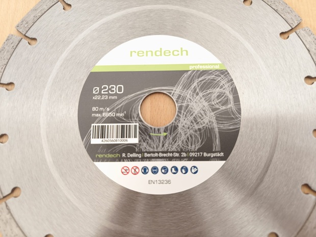 Diamanttrennscheibe rendech Test rendech Diamanttrennscheibe im neuesten Praxistest