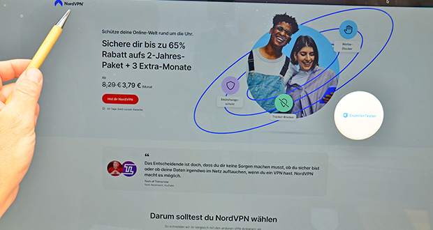 NordVPN VPN in der neuesten Teststrecke