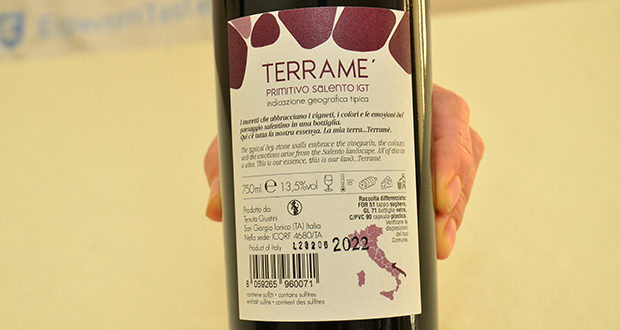 TERRAME Primitivo 2022 Rotwein im akuellen Verbrauchertest