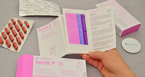amitamin Fertil F Phase 1 Kinderwunsch Kapsel im akuellen Verbrauchertest