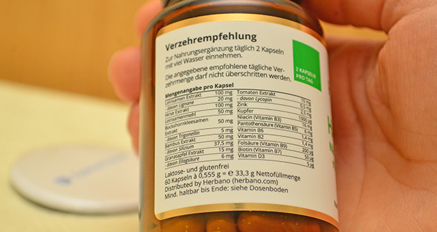 Herbano Haar Aktiv Haar Vitamin im akuellen Verbrauchertest