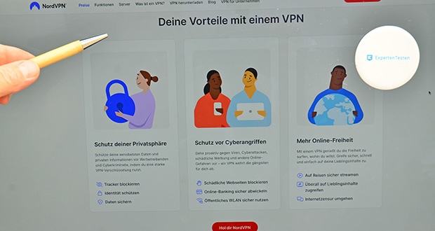NordVPN VPN in der neuesten Teststrecke