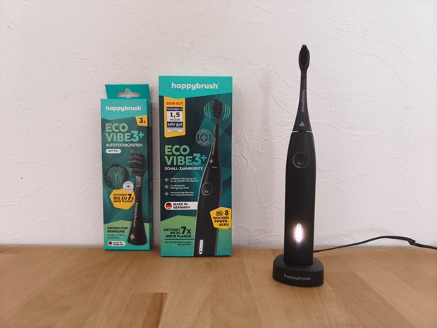 Elektrische Zahnbürste happybrush_Eco Vibe 3+ Test happybrush_Eco Vibe 3+ Elektrische Zahnbürste im neuesten Praxistest