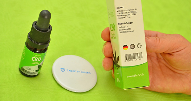 Redfood Vollspektrum CBD Öl 20% im akuellen Verbrauchertest
